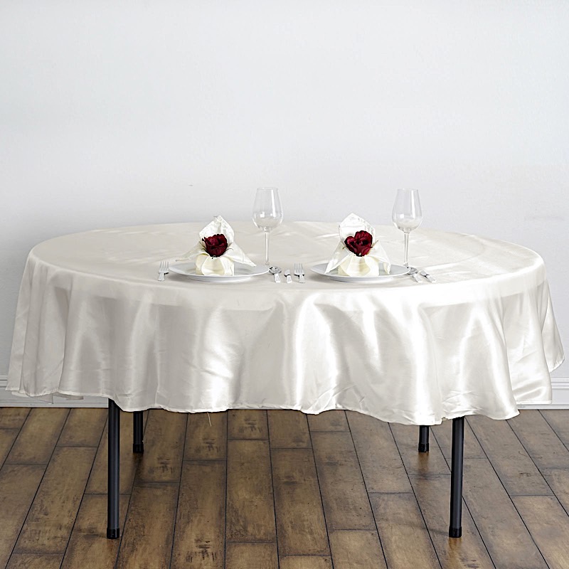 MANTEL REDONDO DE SATÉN DE 90 PULGADAS Cena Boda Fiesta Ropa de cama Decoraciones Venta - Imagen 65 de 107