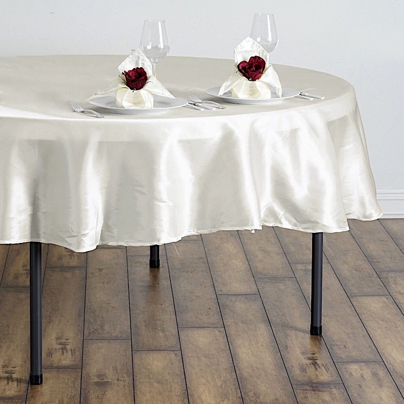 MANTEL REDONDO DE SATÉN DE 90 PULGADAS Cena Boda Fiesta Ropa de cama Decoraciones Venta - Imagen 62 de 107