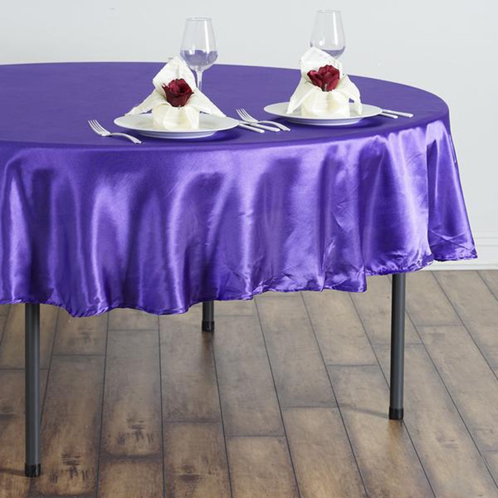 MANTEL REDONDO DE SATÉN DE 90 PULGADAS Cena Boda Fiesta Ropa de cama Decoraciones Venta - Imagen 72 de 107