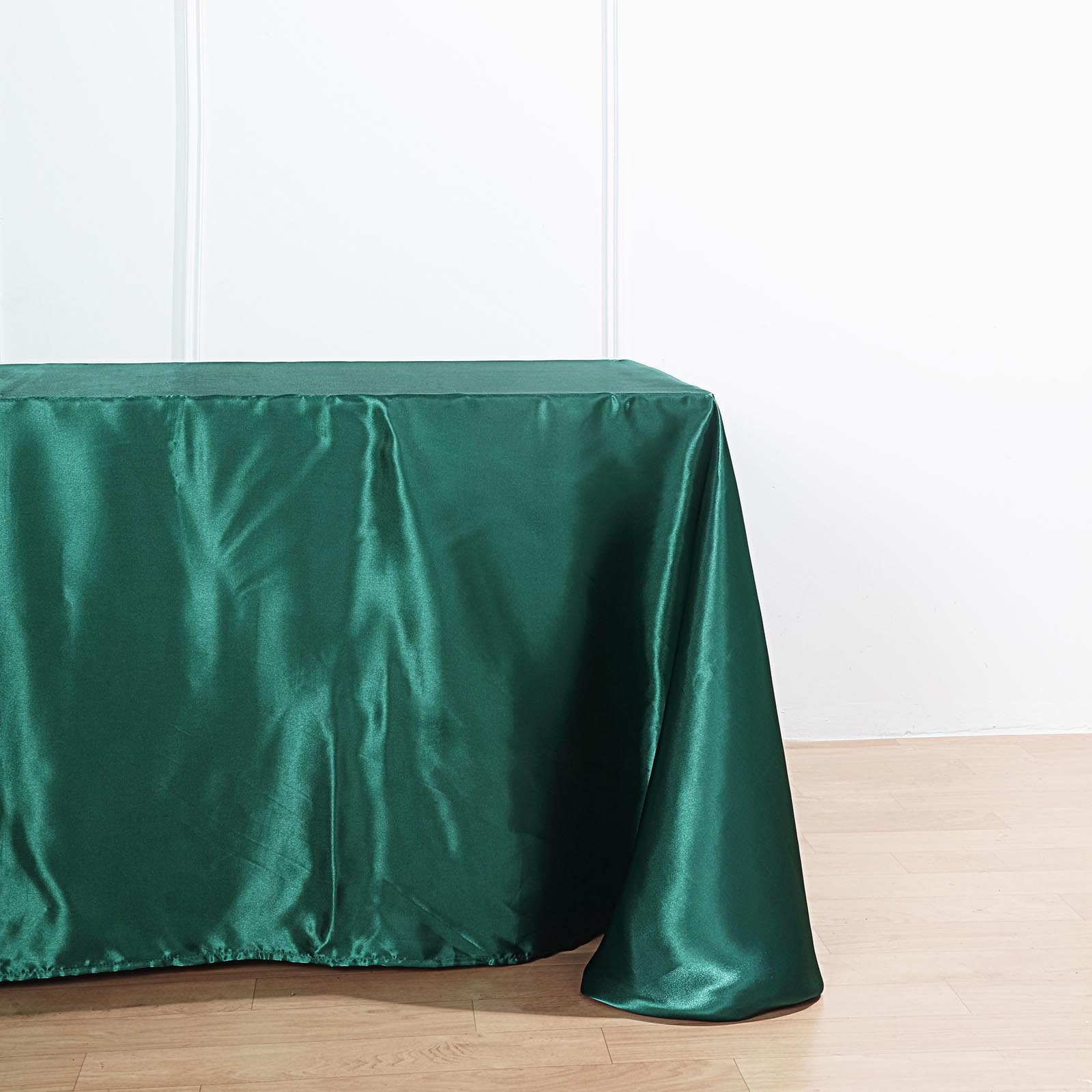 90x156-Inch RECTANGULAR SATIN TABLECLOTH Dinner Wedding Party Linens Decorations - Picture 86 of 159