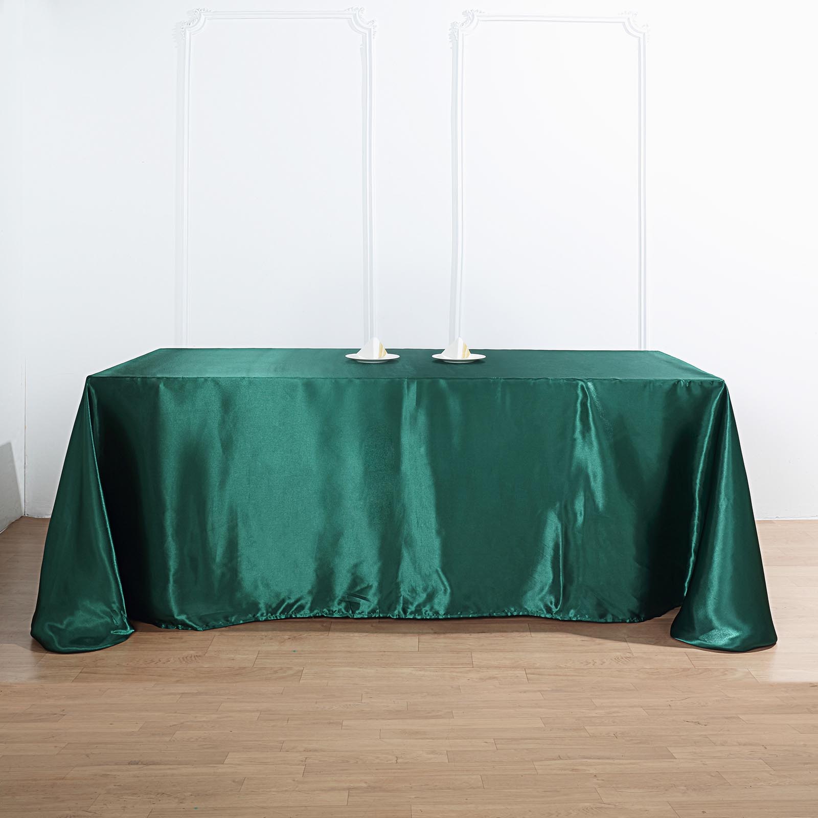 90x156-Inch RECTANGULAR SATIN TABLECLOTH Dinner Wedding Party Linens Decorations - Picture 80 of 159