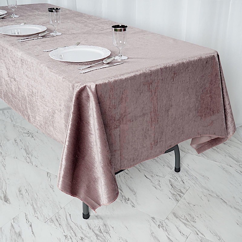 60x102Inch Rectangular Premium Velvet Tablecloth Party Wedding Table