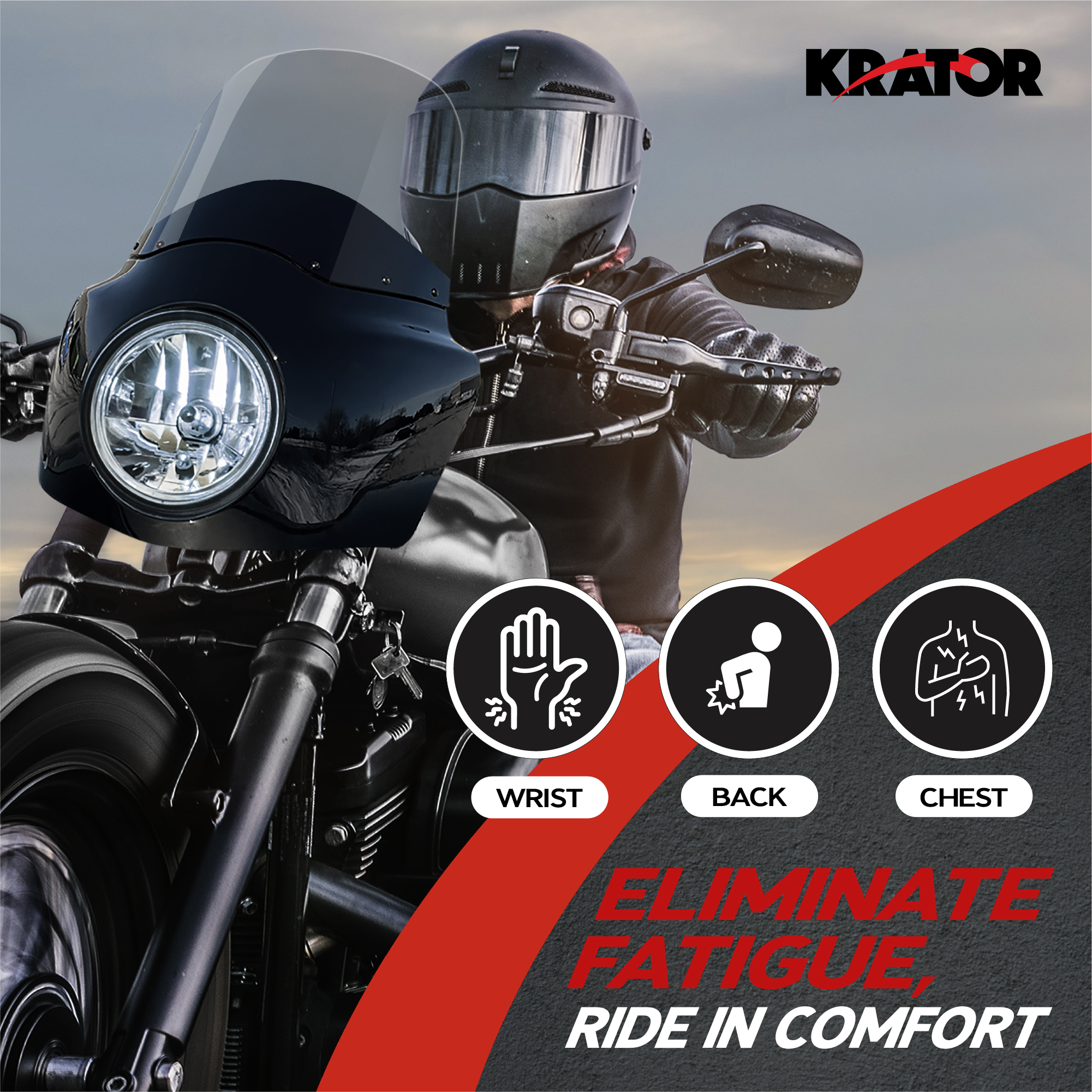 m Clear Replacement Windshield For Krator Motorcycle Fairing