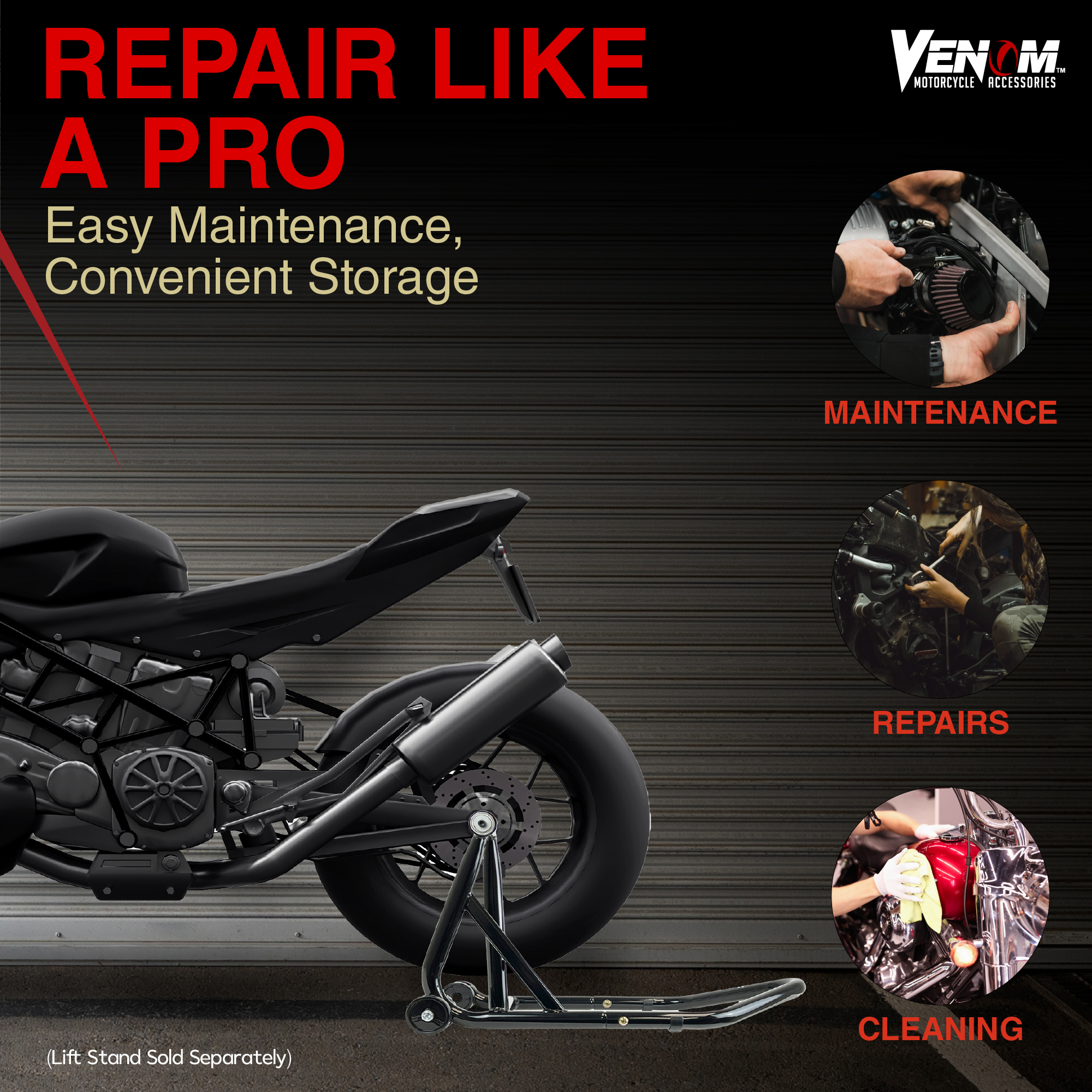 mm Pin for Motorcycle Single-Sided Swingarm Stand For Ducati