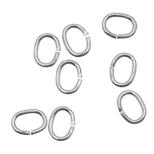 Open Jump Rings 24 grams Silver Plated Brass 8x6mm Oval 18 Gauge approx 230pc
