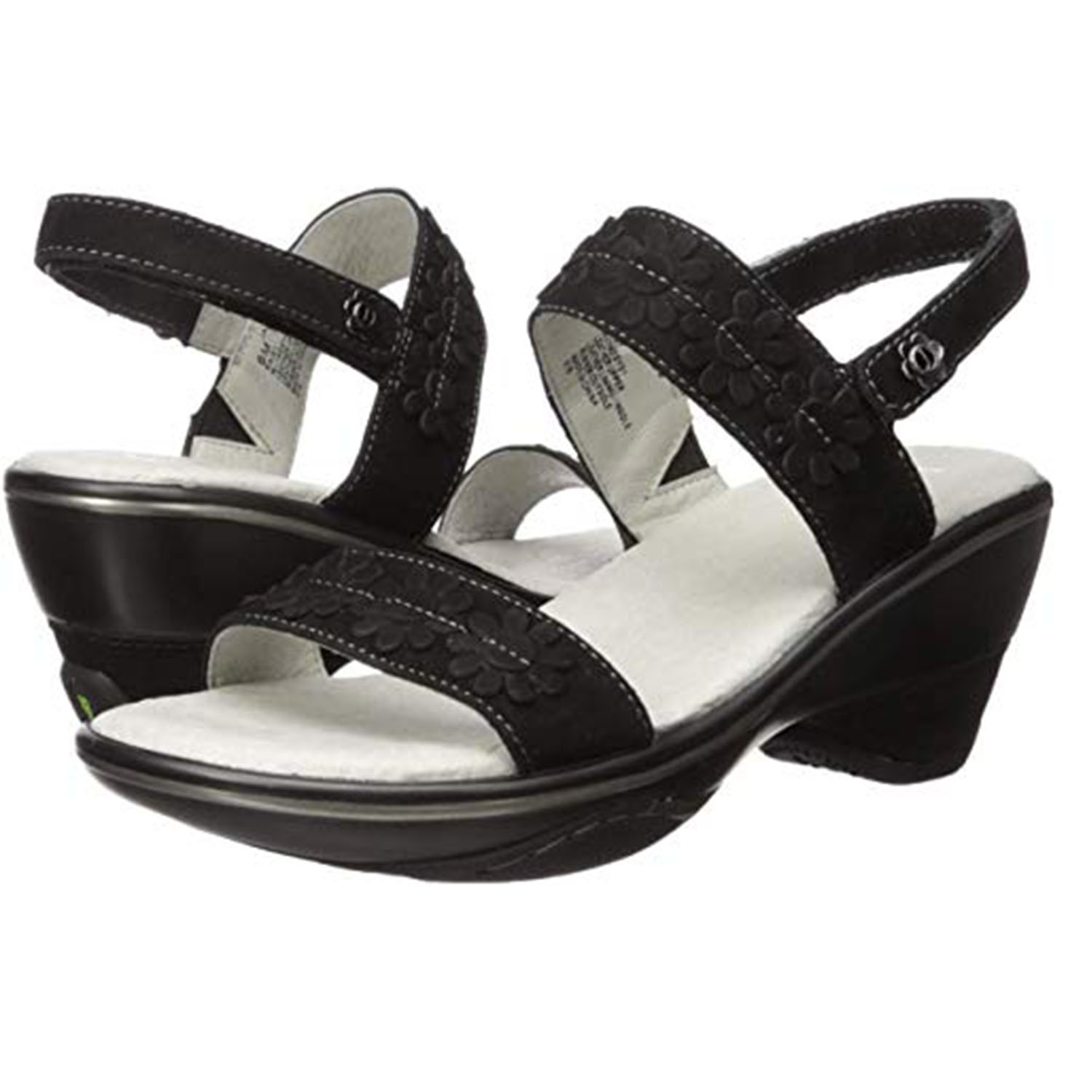 Jambu Women's Daisy Leather Wedge Sandal Black | eBay