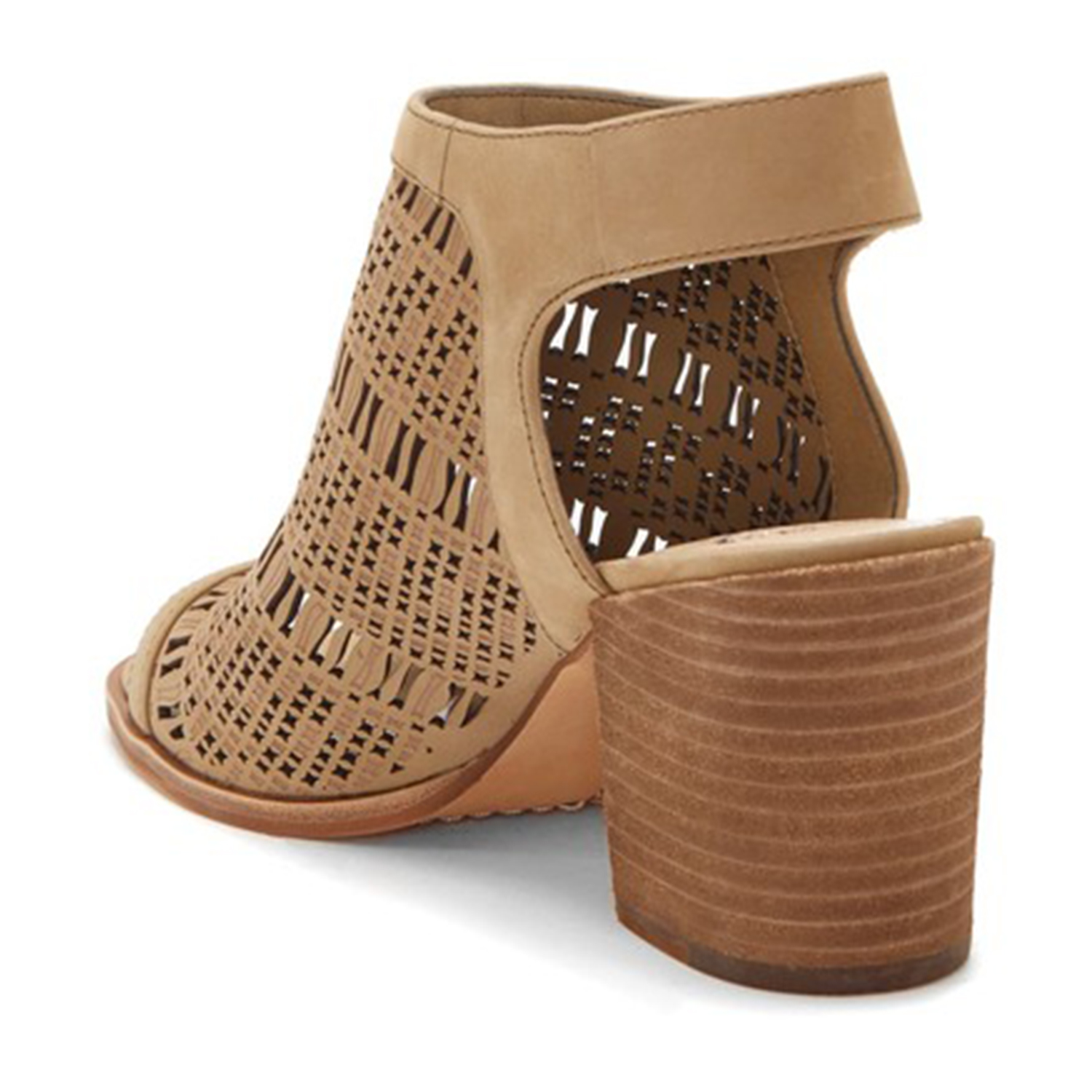 Vince Camuto Women's Keannie Leather Open toe Stacked Block Heel Sandal | eBay