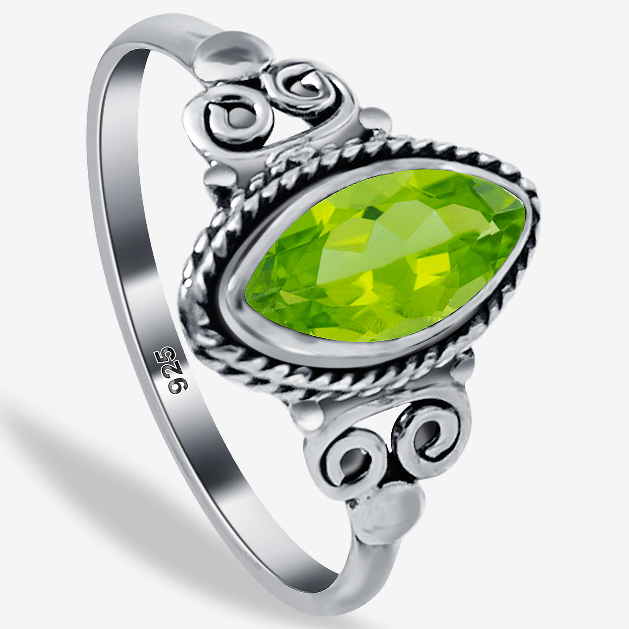 Faceted Peridot Amethyst Marquise Gemstone Ring For Mother/'s Day 925 Sterling Silver Handmade Designer Ring Jewelry US Size 7.5 svr5966