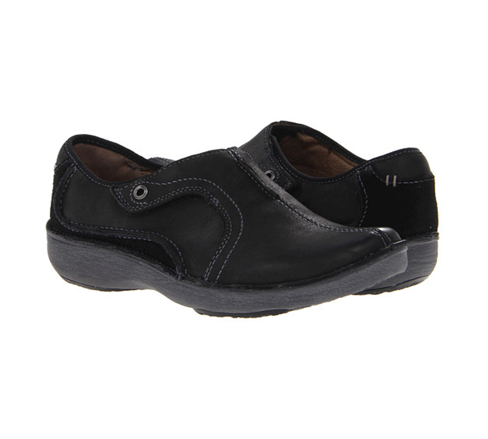 Clarks Women's Nikki Cabaret Slip Ons - Brown Scrunch | Discount Clarks Ladies Shoes & More - Shoolu.com