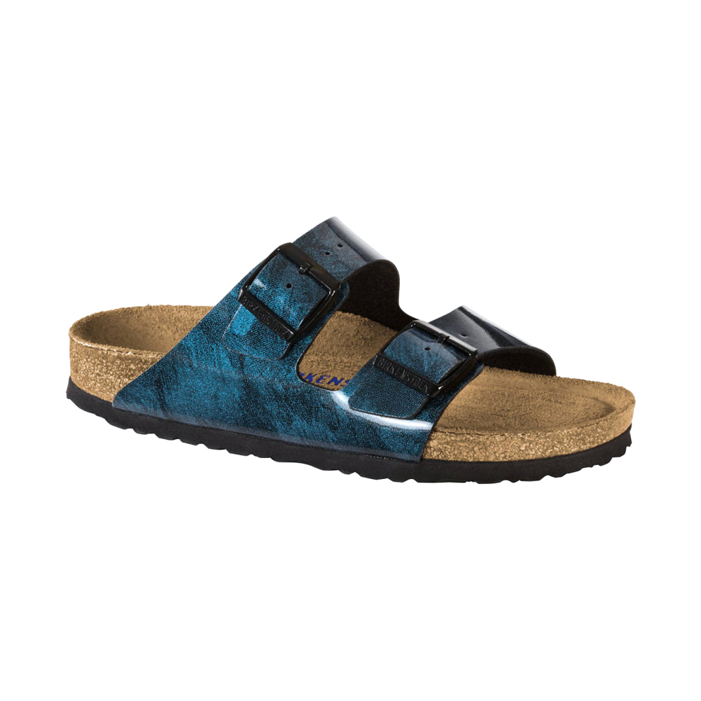Birkenstock Women's Arizona Rivet Slide Sandal - Blue | Discount Birkenstock Ladies Sandals & More - Shoolu.com
