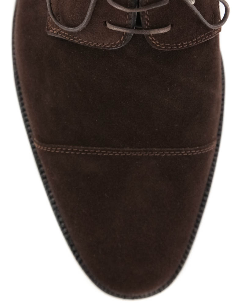 Sutor Mantellassi Dark Brown Suede Shoes - Cap Toe‎ Lace up Size 9 Mens cm3286-3.jpg?v=1672170963 main image 4