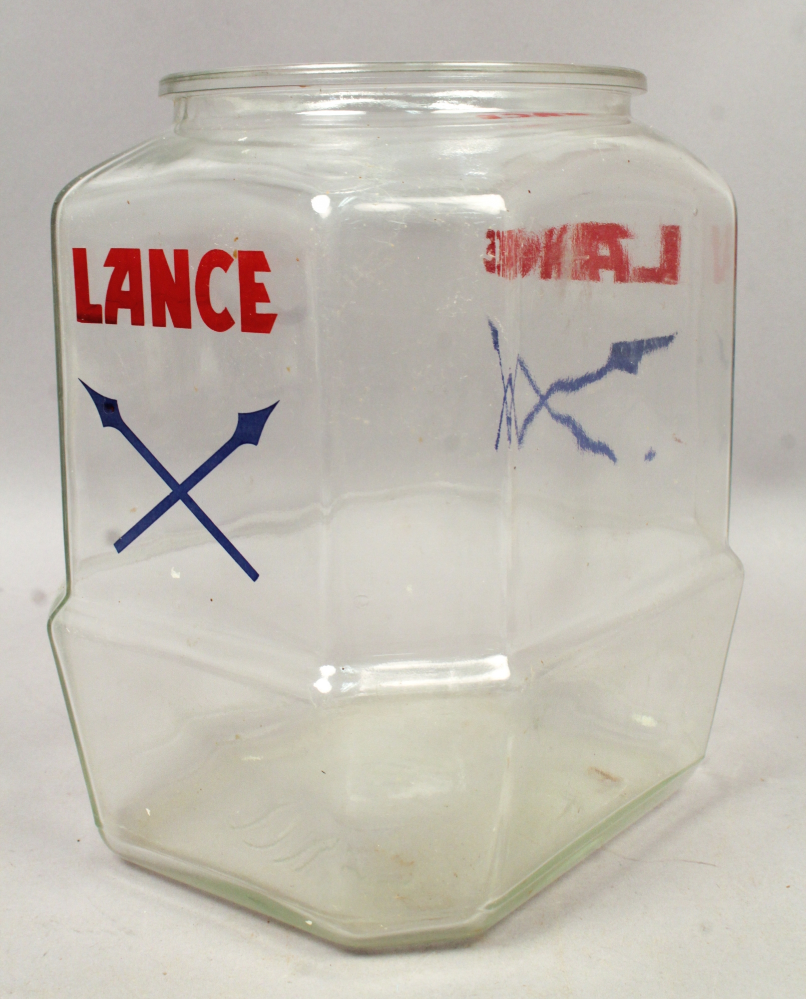 Vintage Early 20c Lance Crackers Advertising General Store Glass