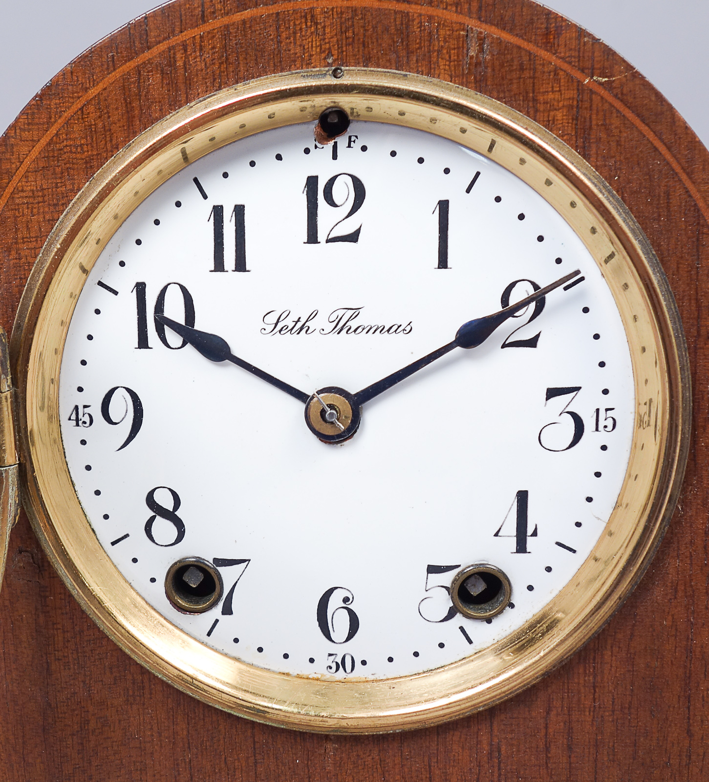 Vintage Seth Thomas Beehive Mantel Clock Inlaid Wood Case