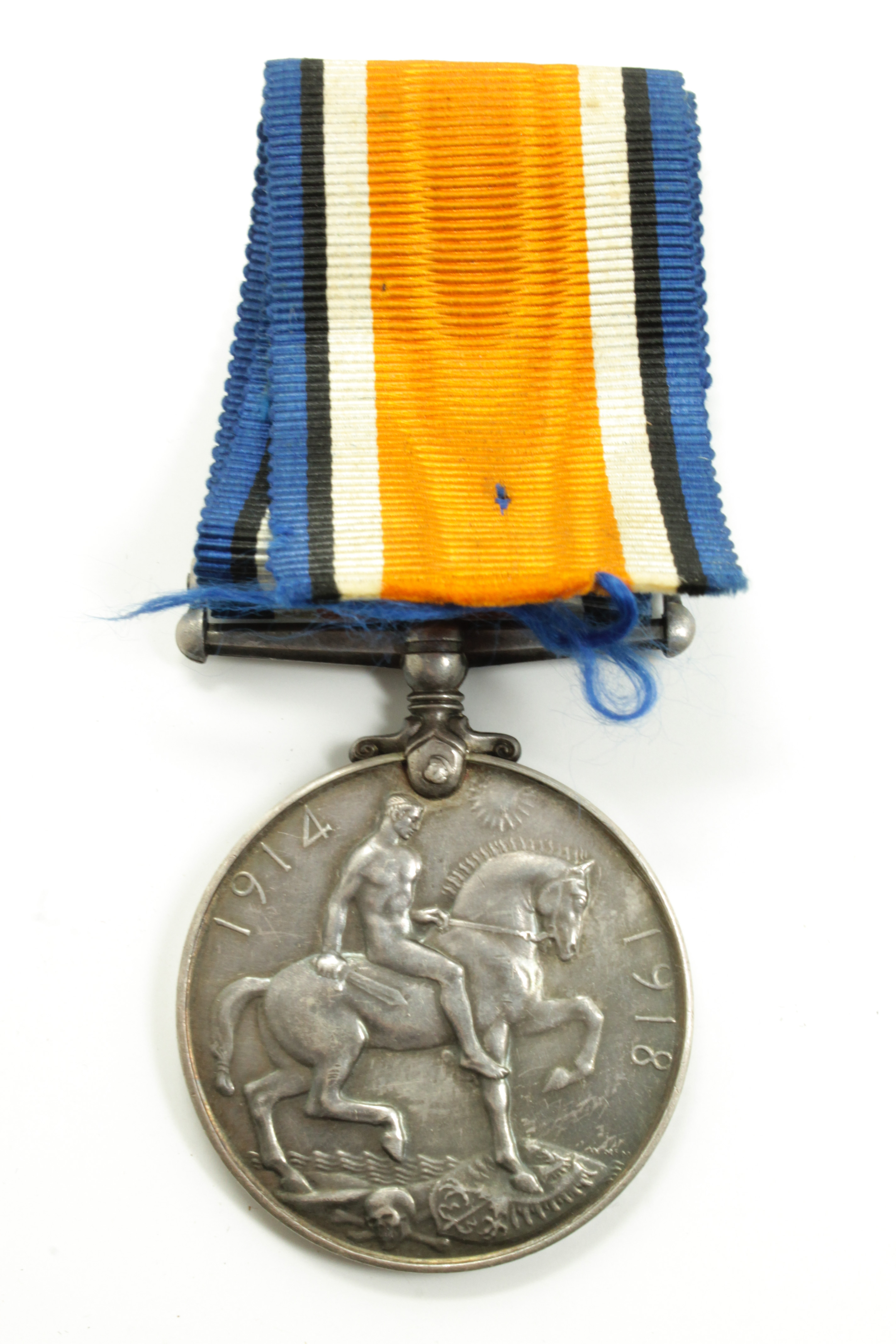 Antique Estate Found British War Medal 19141918 WWI Era Silver Medal