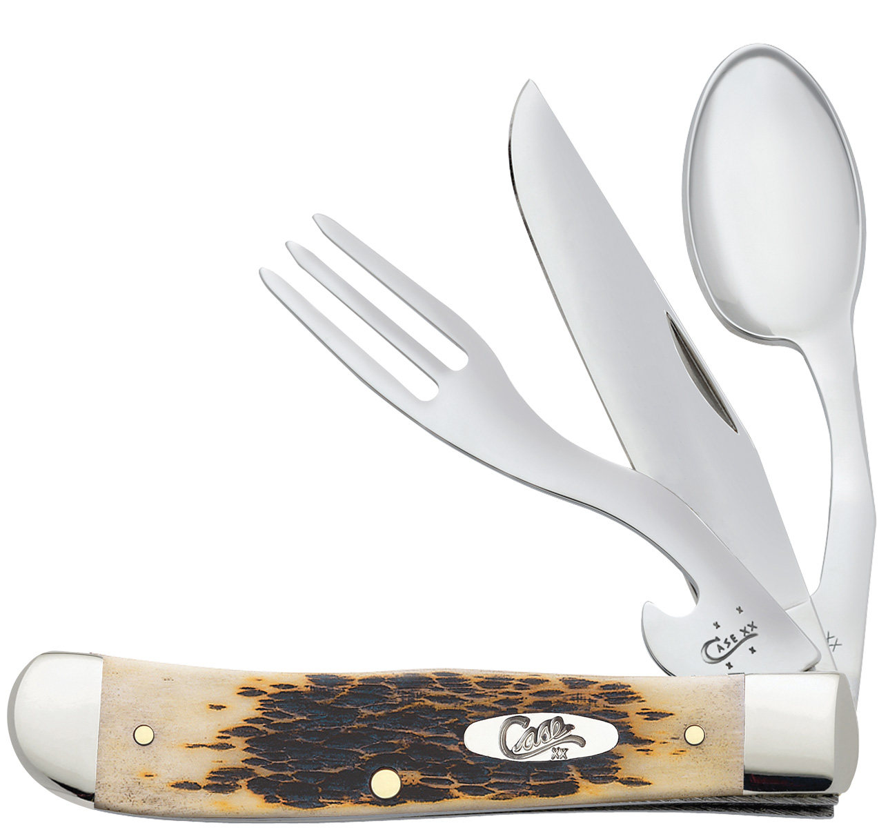 Case xx Hobo Knife Jigged Amber Bone Handle Stainless Pocket Knives