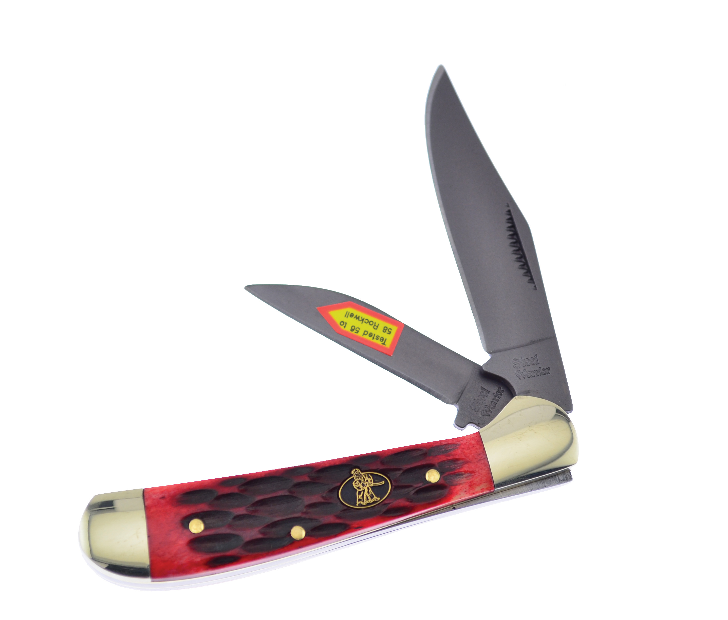 STEEL WARRIOR Red Pickbone Locking Copperhead Carbon Steel Pocket