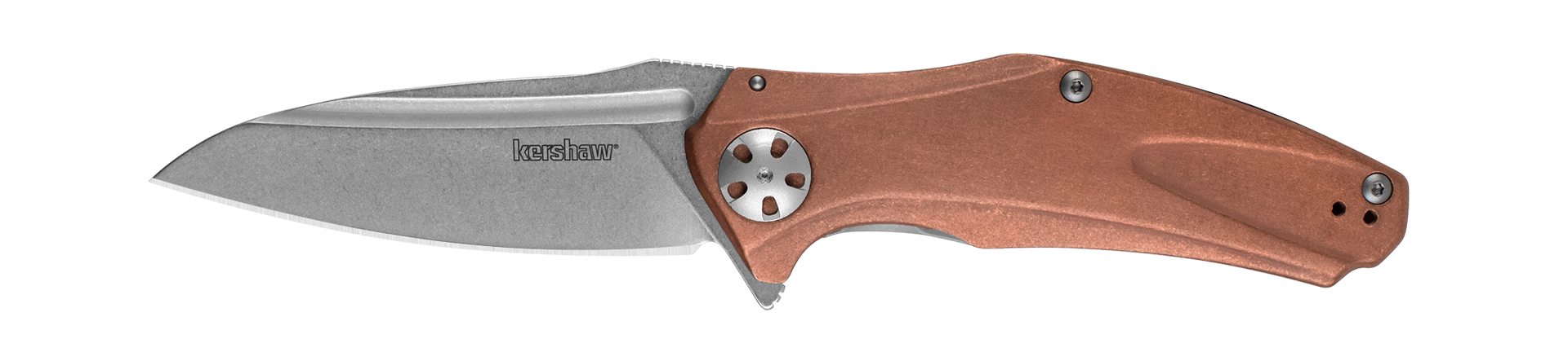 Kershaw Solid Copper Natrix Frame Lock D2 Carbon Steel Pocket Knife