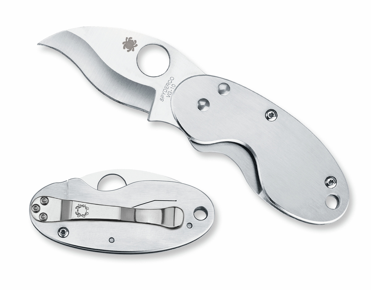 Spyderco Stainless Steel Cricket Frame Lock VG-10 Steel Pocket Knife