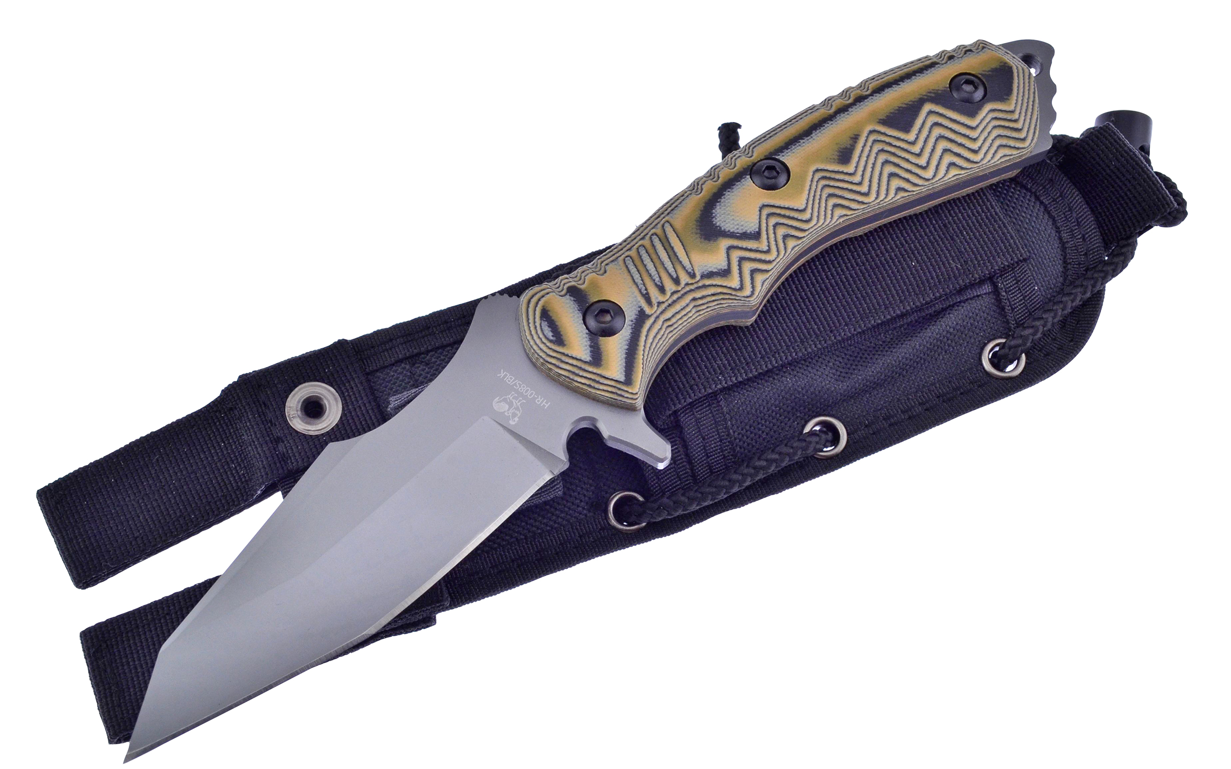 Hen and Rooster Tan & Black G-10 Fixed Blade Knife Full Tang Stainless Knives