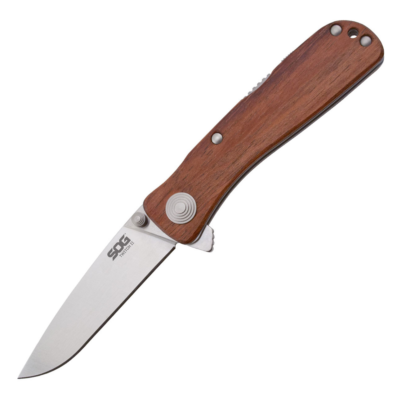 SOG Rosewood Twitch 2 Lockback AUS-8 Stainless Pocket Knife