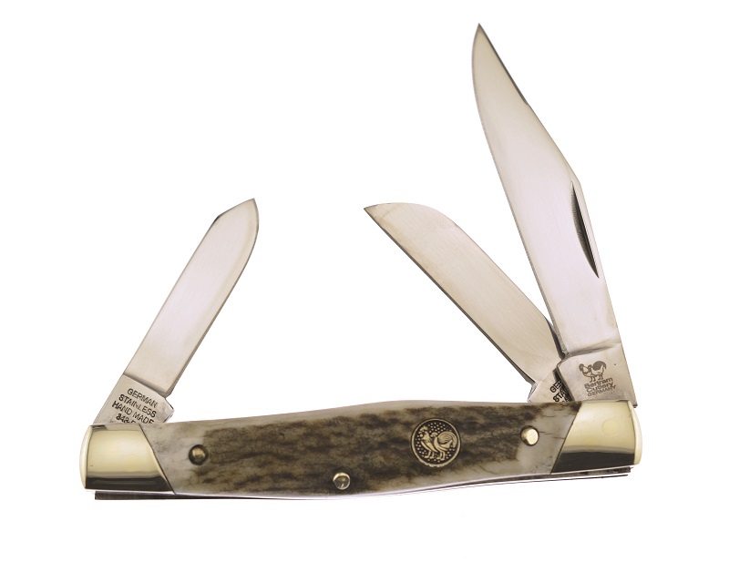 Hen & Rooster Stockman Knife Genuine Deer Stag Stainless Pocket Knives