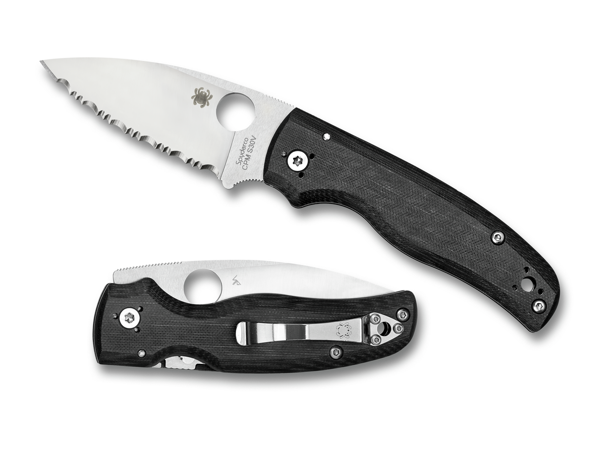 Spyderco Black G-10 Shaman Liner Lock C229GS Stainless Pocket Knife