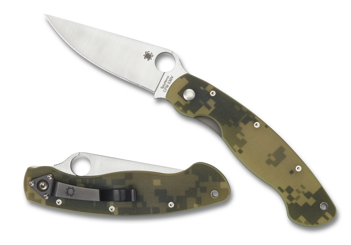 Spyderco Digital Camo G-10 Service Liner Lock C36GPCMO Stainless Pocket Knife