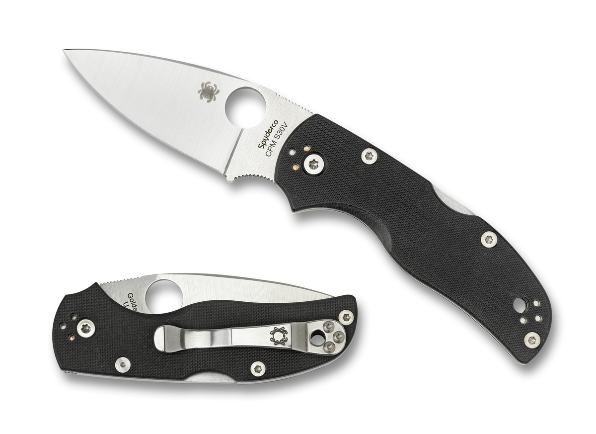 Spyderco Black G-10 Native Lockback C41GP5 Stainless S30V Pocket Knife