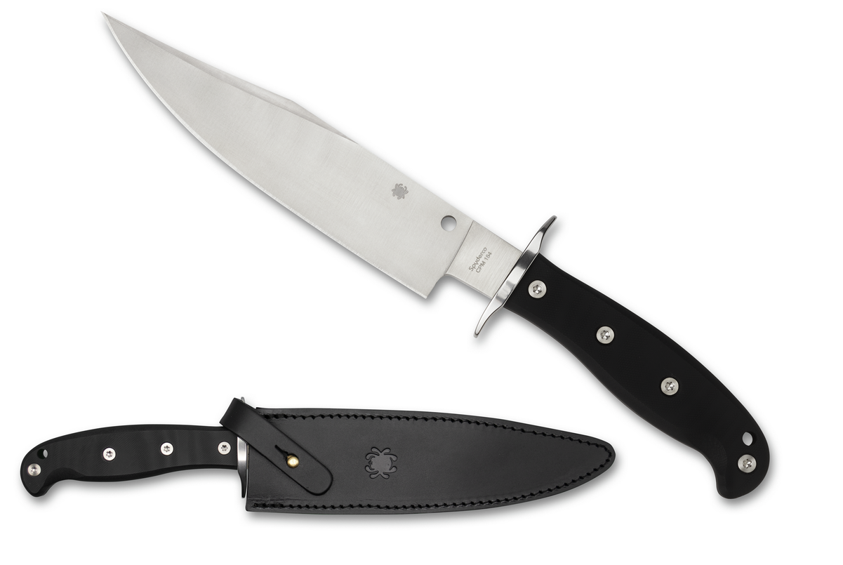 Spyderco Black G-10 Respect Fixed Blade CPM 154 Stainless Knife