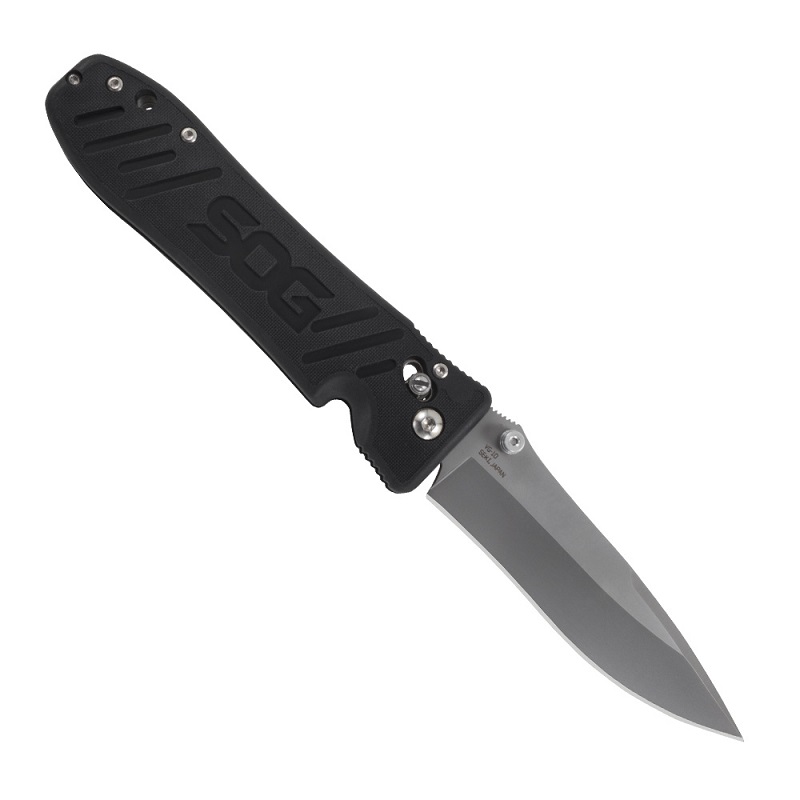 SOG SE15-BX Spec Arc Black Glass-Reinforced Nylon Folding Hunter Stainless Pocket Knife