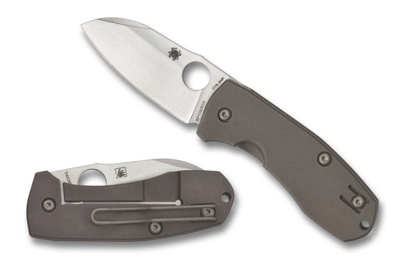 Spyderco Techno 2 Frame Lock Knife 6AL-4V Titanium & XHP Stainless C158TIP2 Pocket Knives