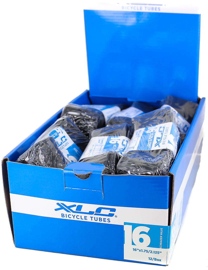 LOT OF 24 XLC 16/" x 1.75 2.125/" 35mm Schrader Valve Bicycle Inner Tubes NEW