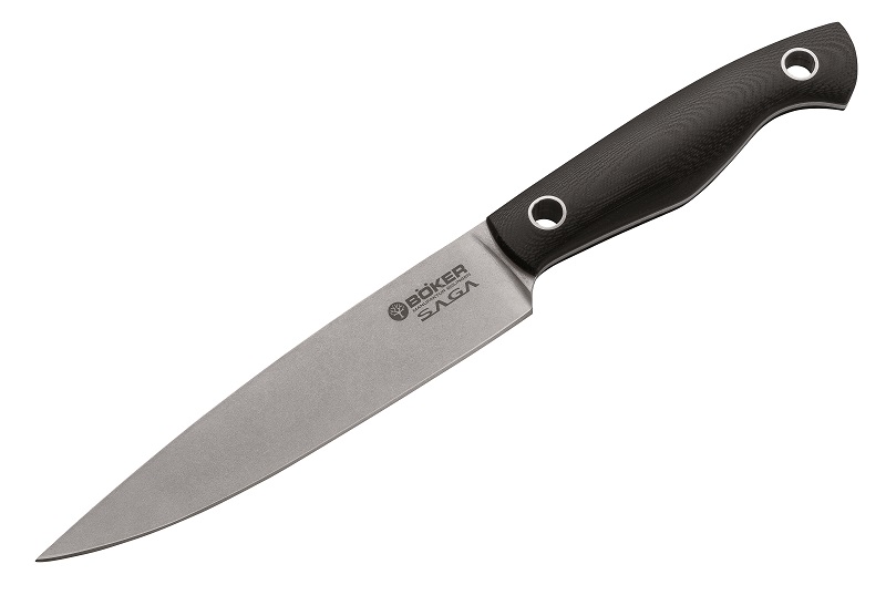 Boker Tree Brand Saga Premium Kitchen ###3 Black G-10 Stonewash Utility Knife