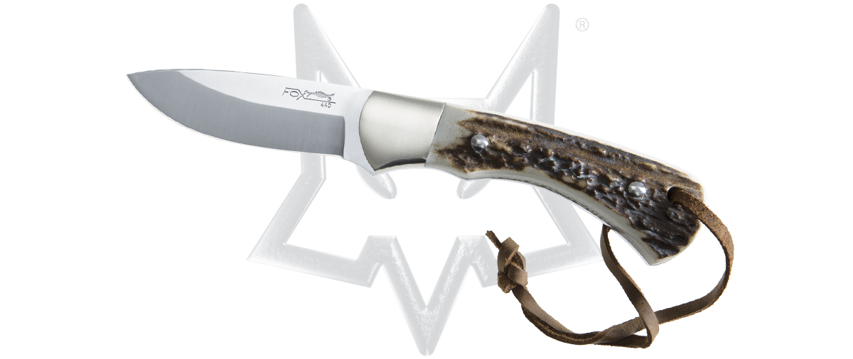 Fox Knives European Hunter 596CE Deer Stag 440C Fixed Blade Knife