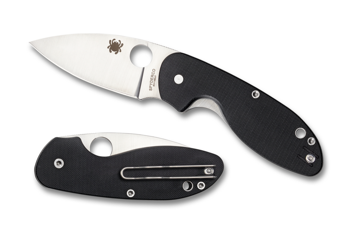 Spyderco Knives Efficient Liner Lock Black G-10 C216GP Stainless Pocket Knife