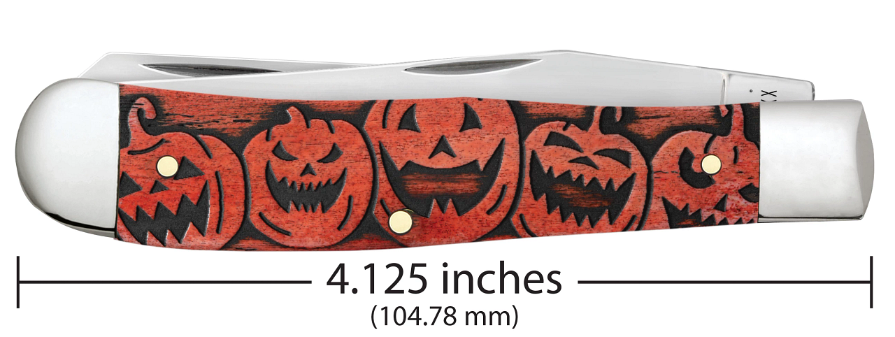Case xx Knives Jack-O-Lanterns Orange Bone Trapper 10614 Stainless