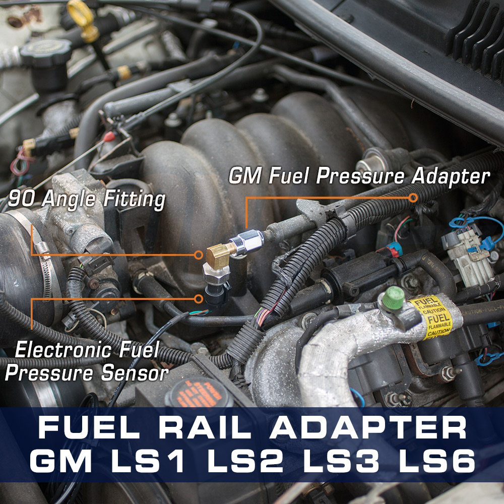 GlowShift Chevy LS1 LS2 LS3 LS6 Engine Fuel Rail Adapter for Fuel