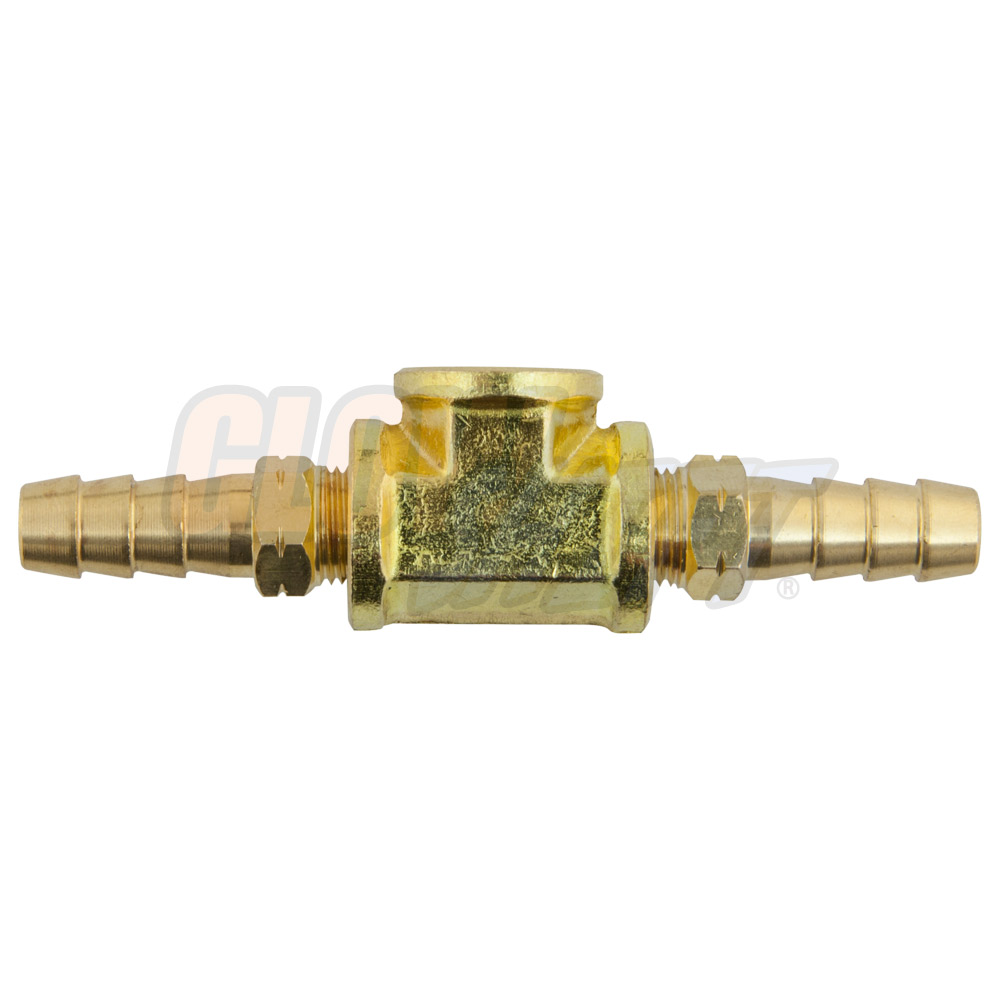 GlowShift 8mm (5/16") Fuel Line Fuel Pressure Sensor TFitting Adapter
