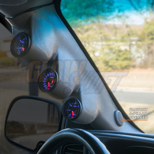 Glowshift B7 Boost Egt Fuel Psi Gauges Gray Pod For 00