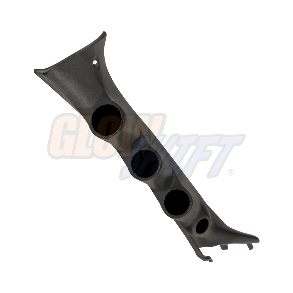 52mm Mounts 2-1//16 GlowShift Gray Triple Pillar Gauge Pod for 1992-1995 Honda Civic Factory Color Matched Gauges to Vehicles A-Pillar ABS Plastic 3
