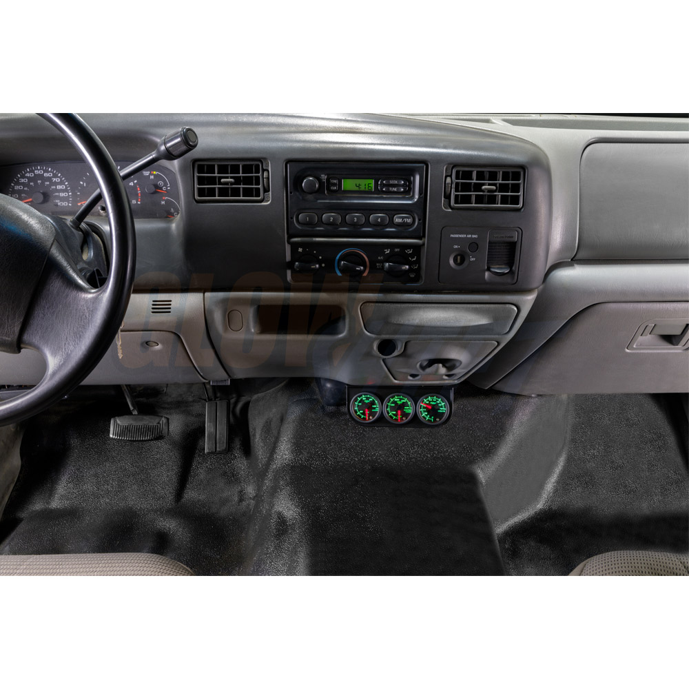 GlowShift Universal 52mm Triple Gauge Under Dash Mounting Bracket Pod
