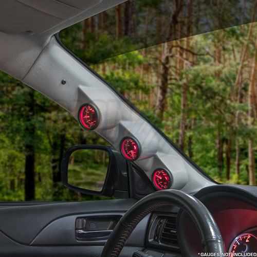 GlowShift Gray Triple Gauge 52mm Pillar Pod for 20082014 Subaru