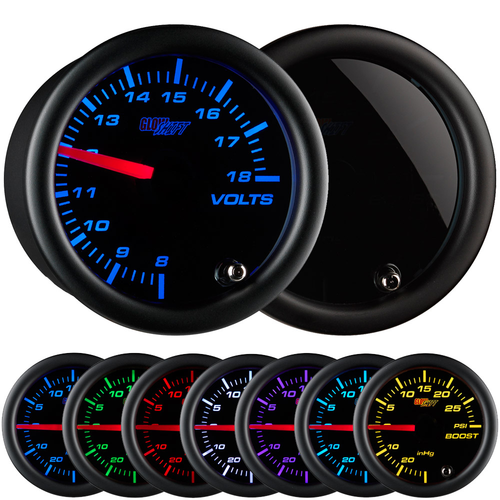 GlowShift 3 3//4/" Black 7 Color Speedometer Gauge 0-140 MPH w Digital Readout