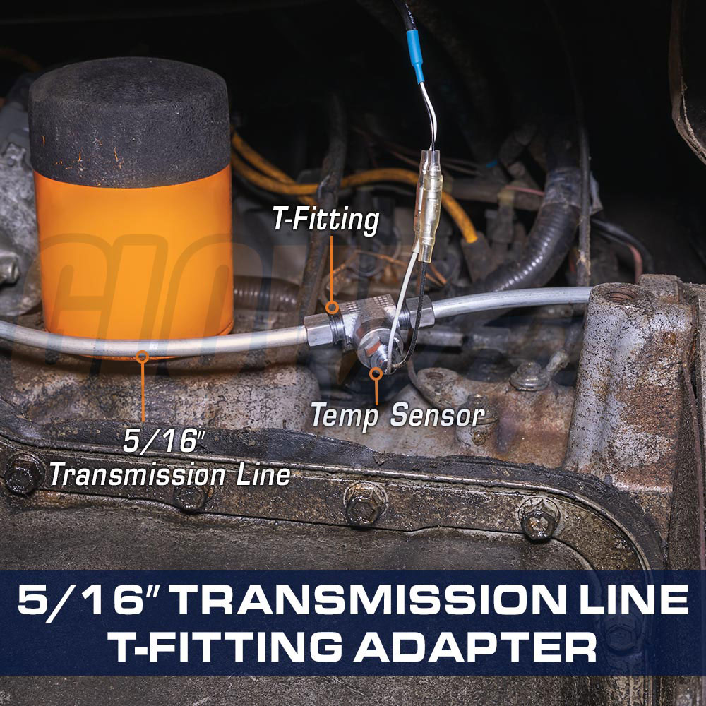 GlowShift 5/16" Transmission Cooler Feed Line TFitting Adapter for
