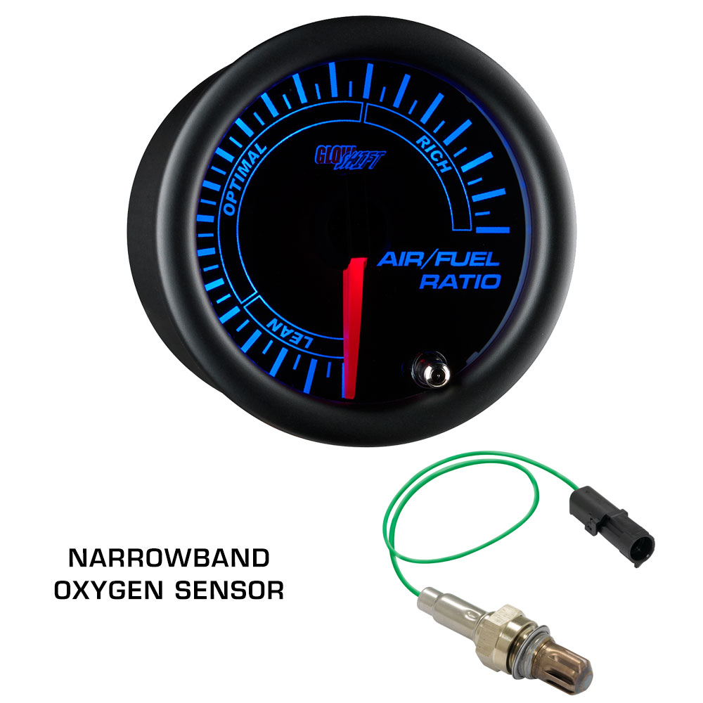 GlowShift Boost Oil PSI Narrowband Air Fuel Gauges + Dash Pod for