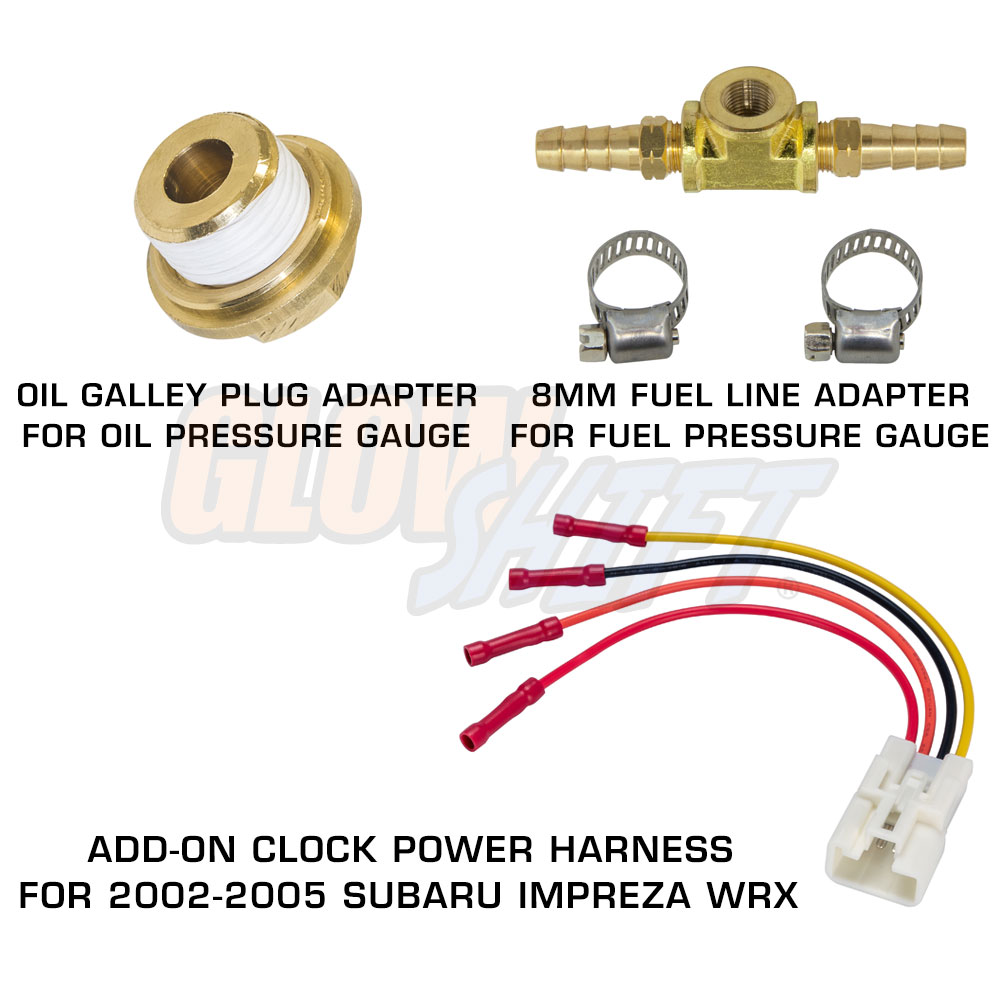 GlowShift Boost Oil Pressure Fuel Press Gauges + Dash Pod for 02-07