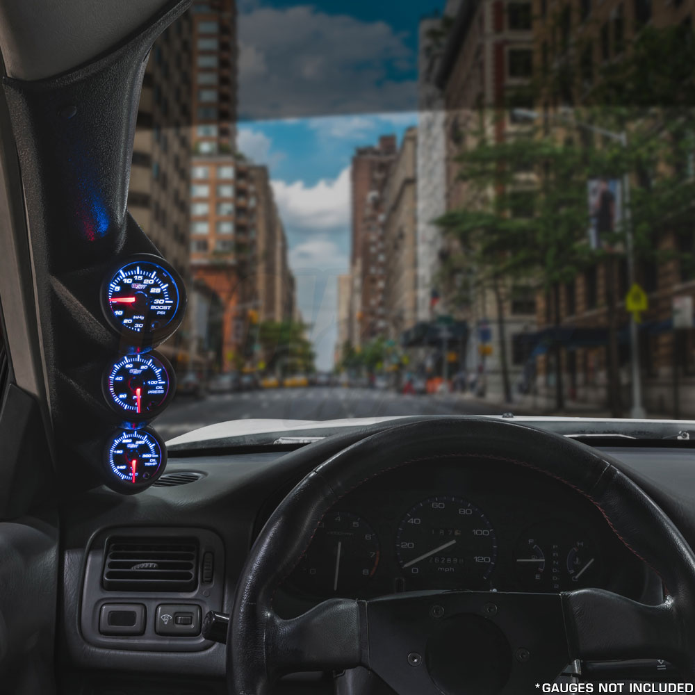 Gauges to Vehicles A-Pillar 2 2-1/16 Mounts GlowShift Black Dual Pillar Gauge Pod for 1998-2002 Honda Accord 4 Door Sedan ABS Plastic 52mm Gauges to Vehicles A-Pillar 2 2-1/16 Mounts GlowShift Black Dual Pillar Gauge Pod for 1998-2002 Honda Accord 4 Door Sedan ABS Plastic 52mm