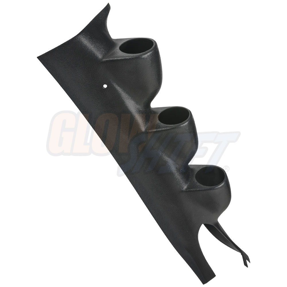 52mm 3 GlowShift Black Triple Pillar Gauge Pod for 1994-2002 Chevrolet Chevy S-10 2-1//16 Mounts ABS Plastic Gauges to Trucks A-Pillar
