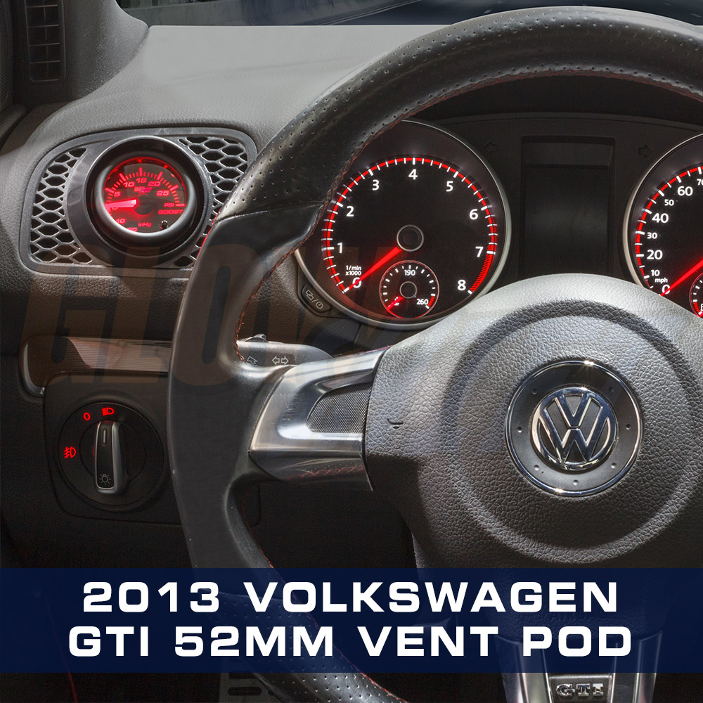 GlowShift 1013 Volkswagen Golf 6 GTI MK6 Air Vent 52mm Single Gauge