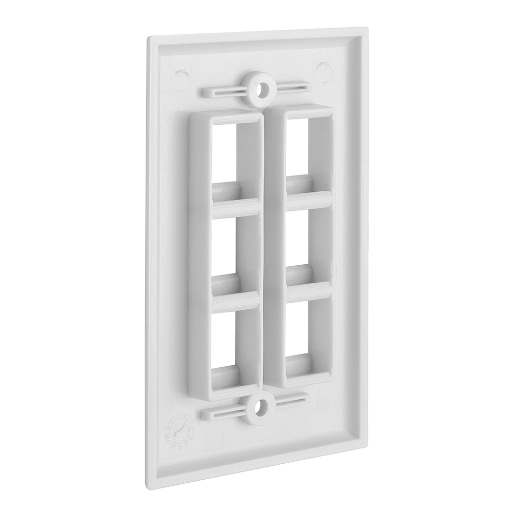 Keystone Wall Plate Jack Insert RJ45 CAT5e CAT6 White Face Plate LOT - Afbeelding 28 van 93